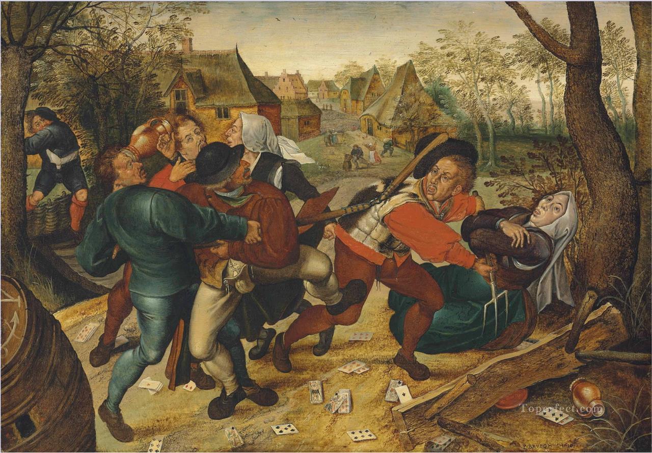田舎の喧嘩 ピーテル・ブリューゲル一世油絵